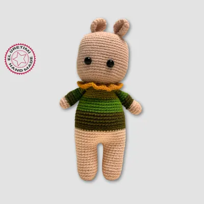 El Yapımı Amigurumi  Ayıcık 21cm - Krem